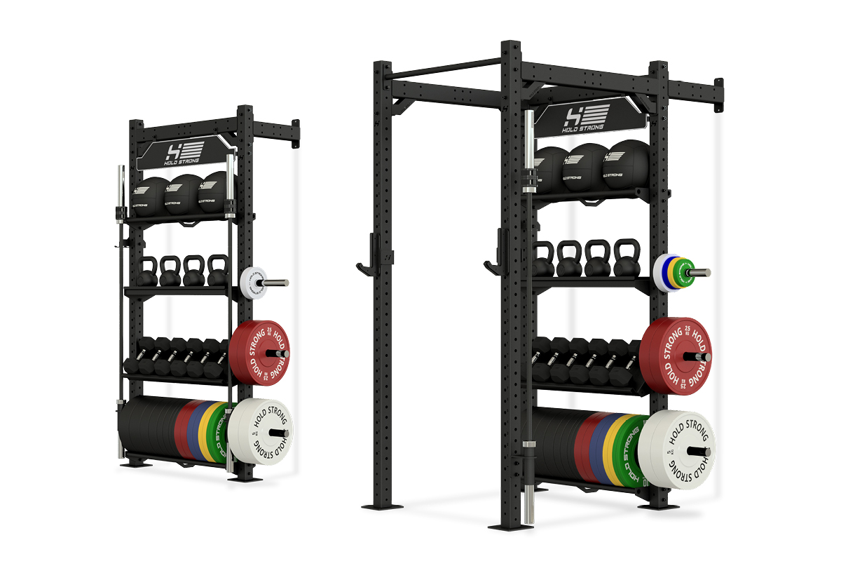 HOLD STRONG Fitness ELITE Storage Rack mit Squat-Station / ohne Squat ...