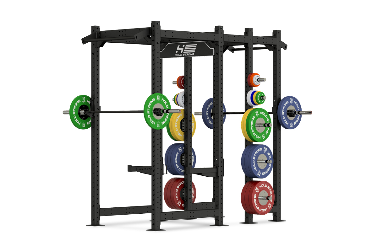 HOLD STRONG Fitness ELITE Double Rack inkl. JCups und Safety Spotter