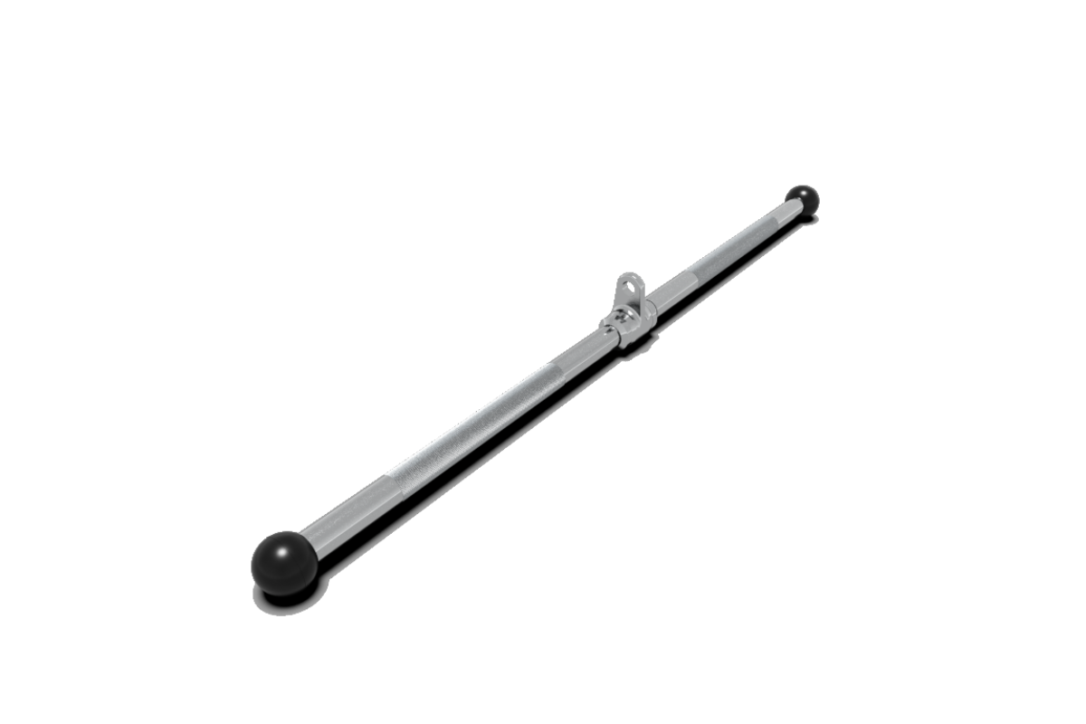 Cable Straight Bar – Gerade Kabelzugstange mit Gummiballen und gerändelter Grifffläche